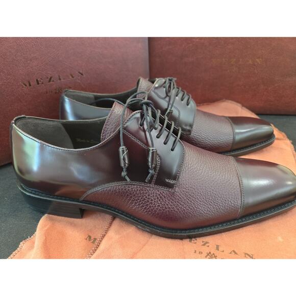 Mezlan Soka 11 M Brown Classic Lace Up Cap Toe Calf Skin Shoes main image 4